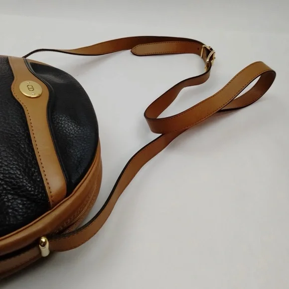 Christian Dior Vintage Black and Tan Leather Bag - Picture 3 of 7